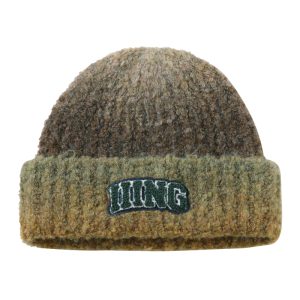 Wool blend vintage gradient embroidery knitted hat